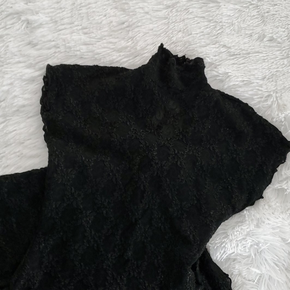BEAUTIFUL VINTAGE LACE ASIAN INSPIRED STYLE DRESS XS BLK